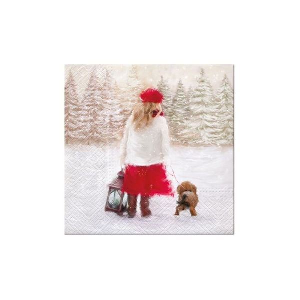 Juleservietter: Winter walk