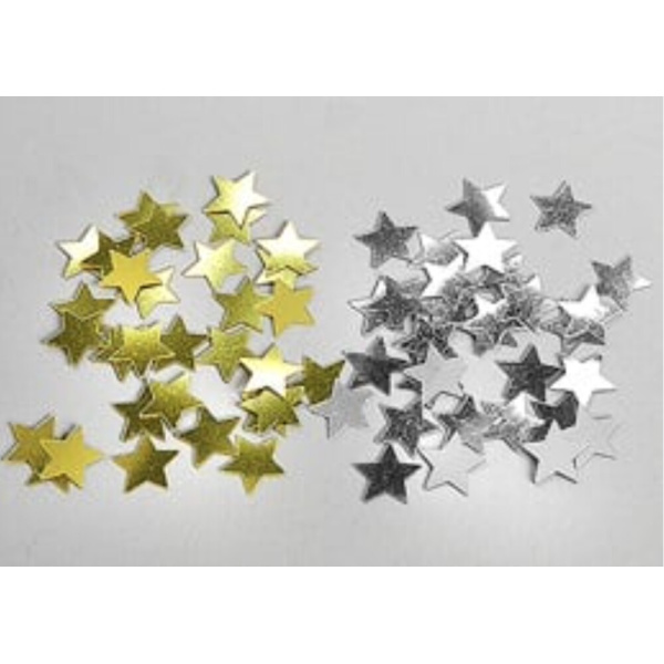 Confetti stjerner (sølv)