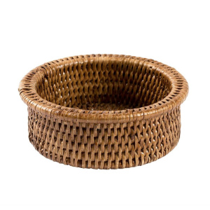 Rattan Vinflaske Coaster (mørk)
