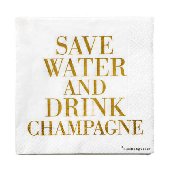 Servietter: Save water and drink champagne - Bilde 3
