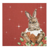 Wrendale servietter Merry Little Christmas (kaffe)