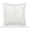 Cushion Embroidery Flowers + Fringes