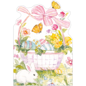 Kort: Easter basket with bow