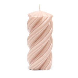 RM Twisted Pillar Candle pink
