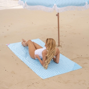 Strandhåndkle, blå