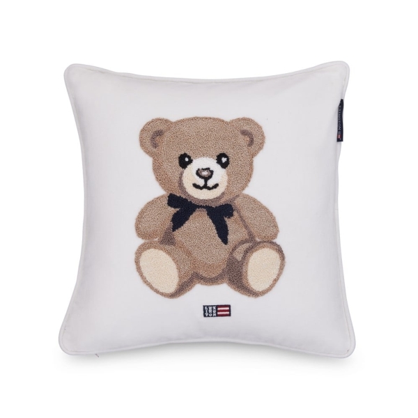 Icons teddy-pute i økologisk bomullsfløyel 40x40