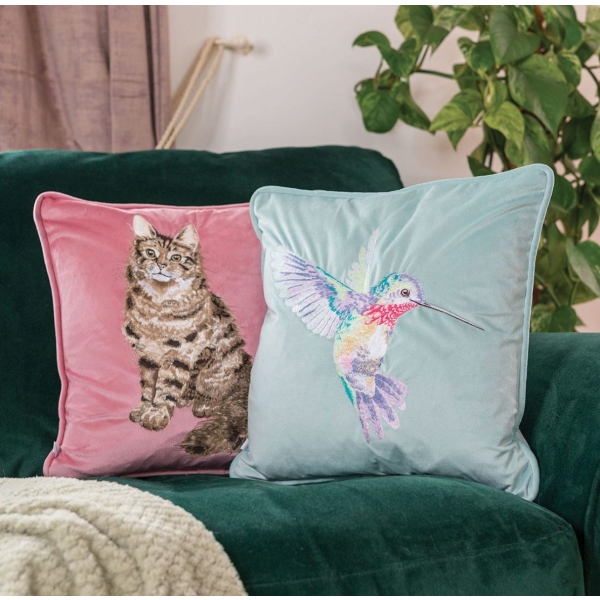 Feline Fabulous cat, brodert pute - Bilde 2