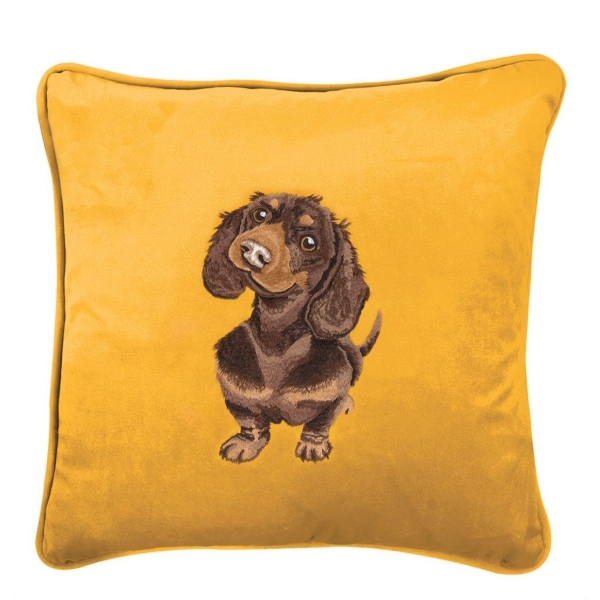 'Little Sausage' Dachshund brodert pute