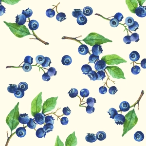 Servietter: Blueberries / blåbær (kaffe)