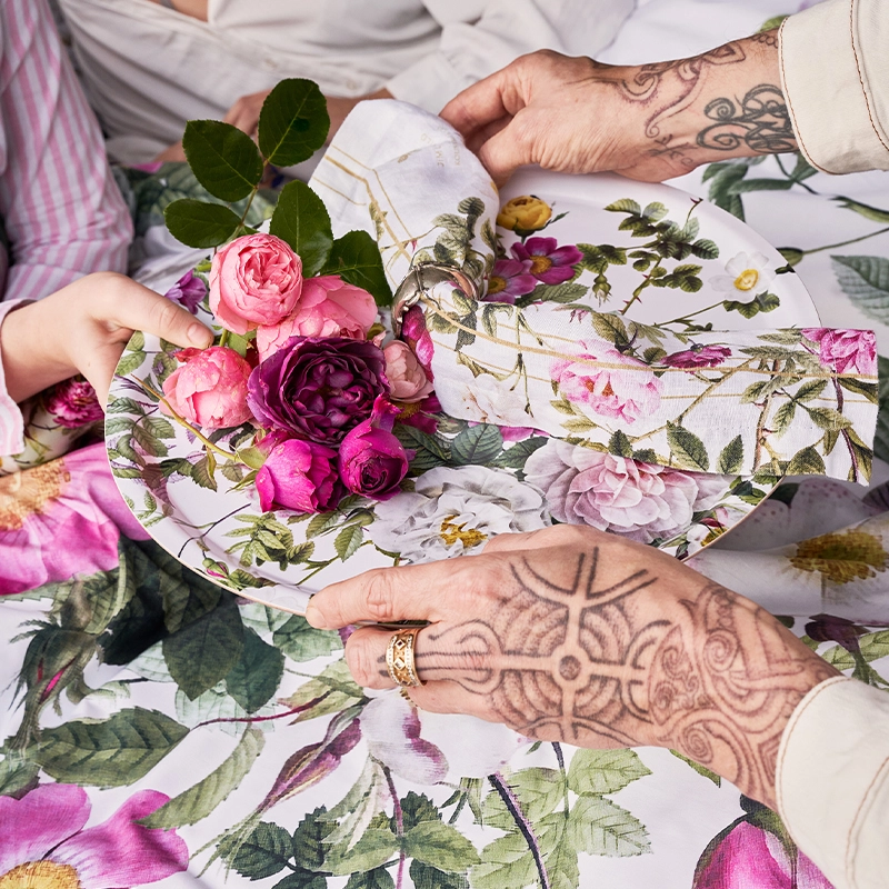 Rose Flower Garden Round Serving Tray Ø38 - Bilde 2