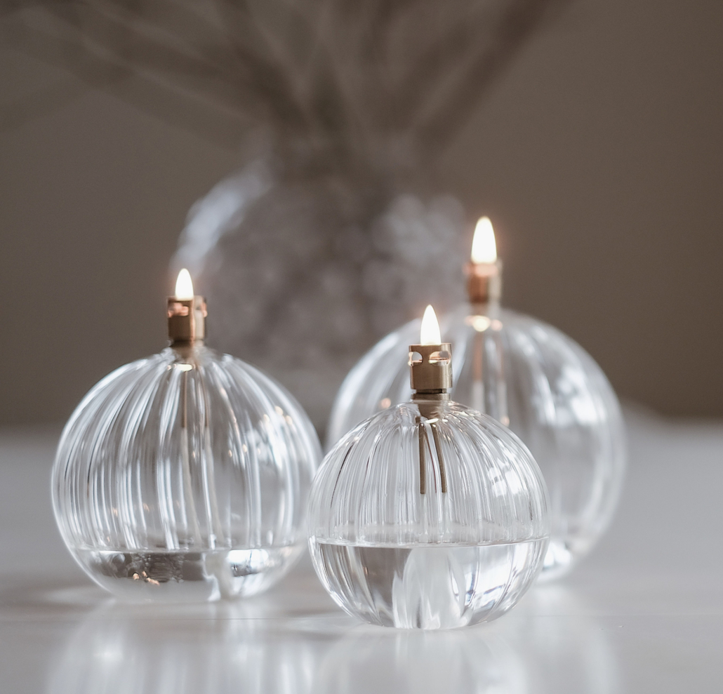 Peri Oljelampe Round elegant brass – Medium