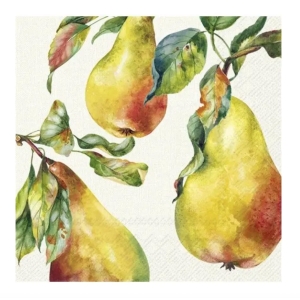 Servietter: Home grown pears (kaffe)