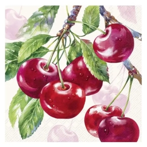 Servietter: Cherry fruits (kaffe)