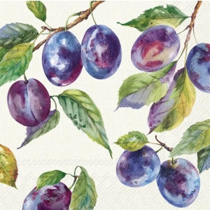 Servietter: Home grown plums (lunsj)