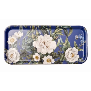 Blue Flower Garden Retangular Tray 32x15 cm