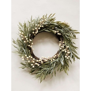 Krans Eukalyptus med hvite bær, 50 cm