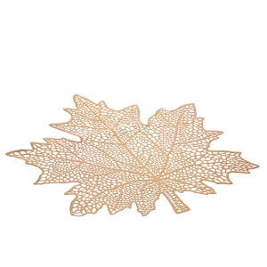 Lønneblad brikke, rosegull