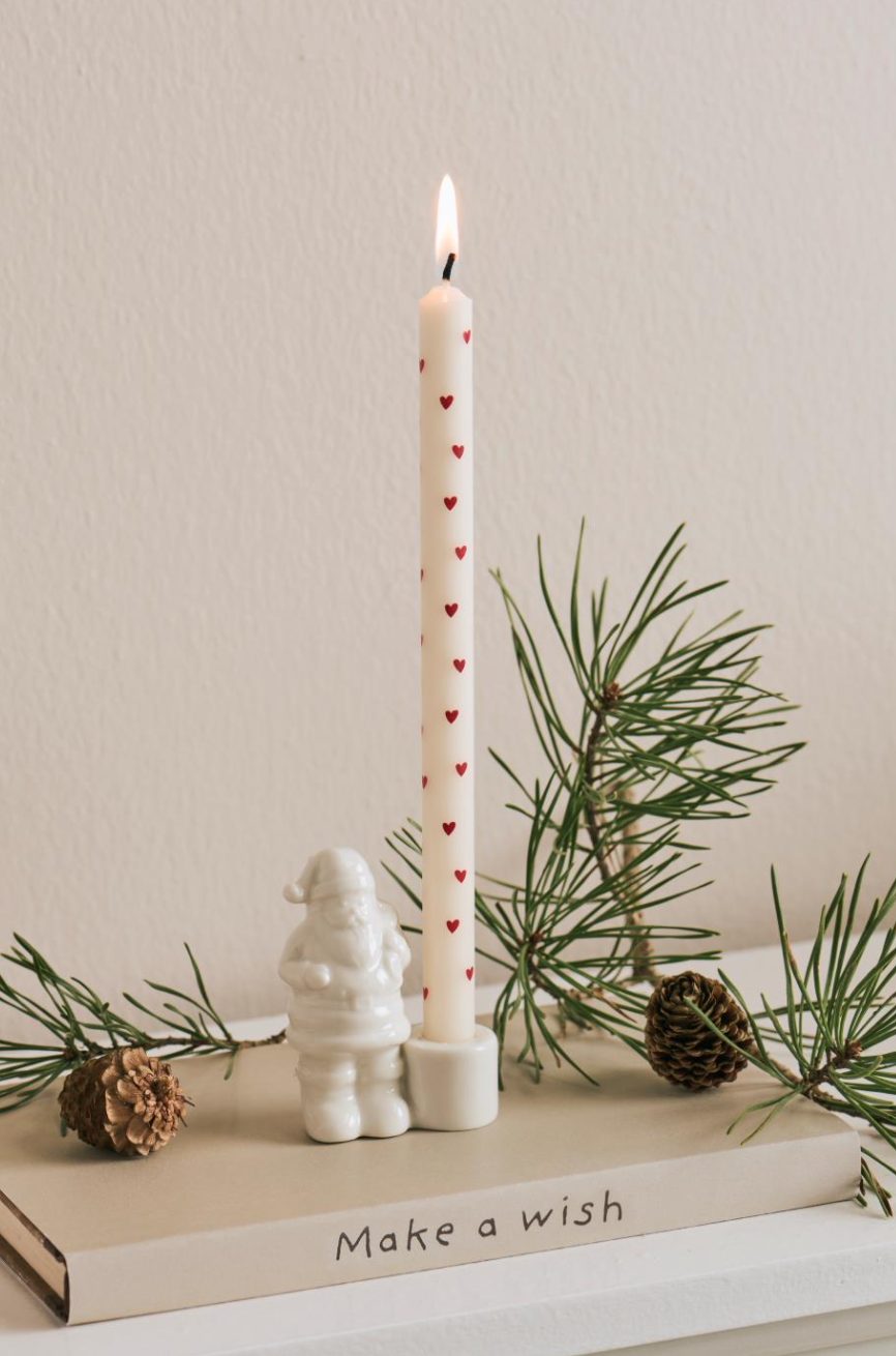 Lys med røde hjerter - Bilde 5