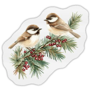 wh klistremerke: To fugler på gren