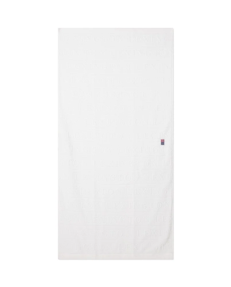 Velour jacquard logohåndkle, hvit (50x70cm) - Bilde 6