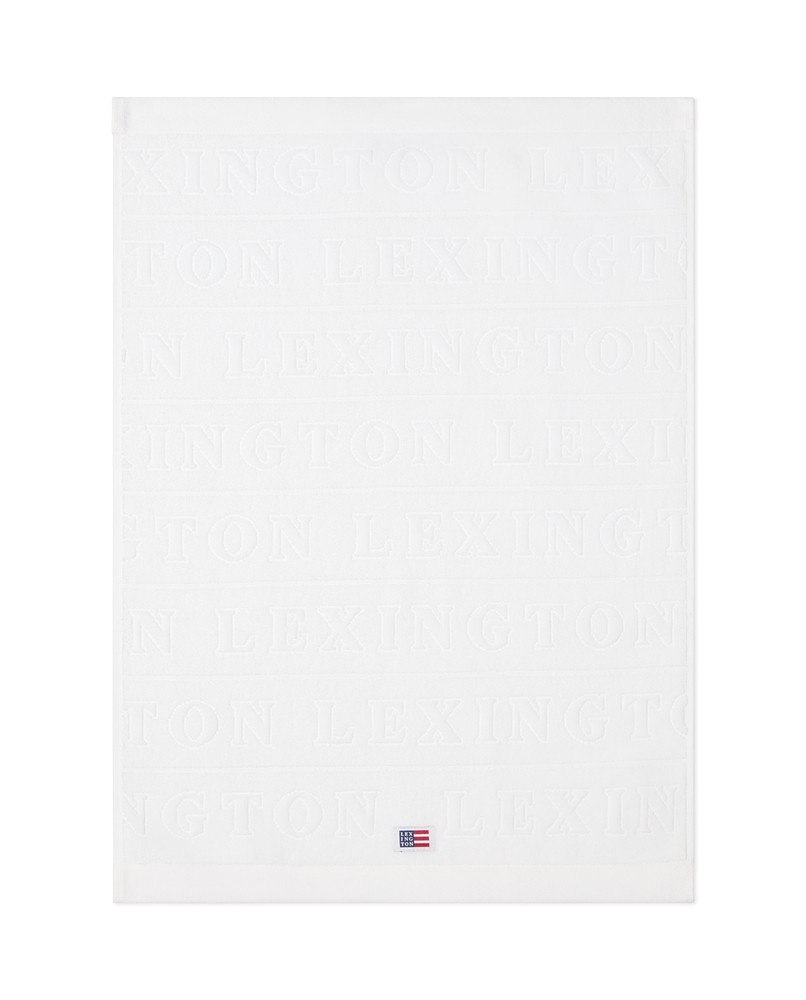 Velour jacquard logohåndkle, hvit (50x70cm) - Bilde 5