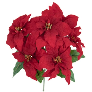 Julestjerne bukett, rød 35 cm