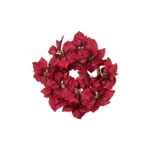 Julestjerne krans, rød 50 cm