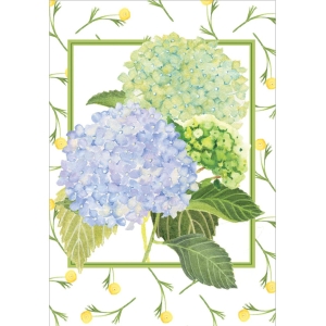 Kort: Hydrangeas green/blue