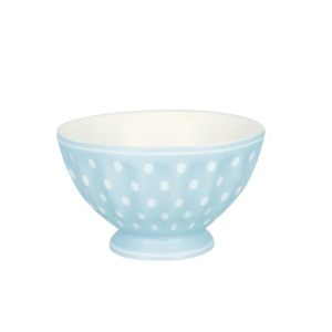 Dotty pale blue French bowl