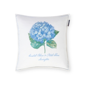 Floral Embroidered Linen/Cotton Pillow Cover