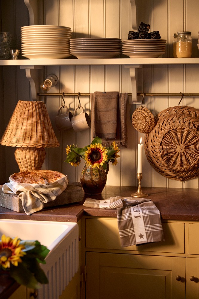 Organic cotton terry kitchen towel, stone - Bilde 2