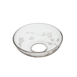 Lys ring i glass (blomster)