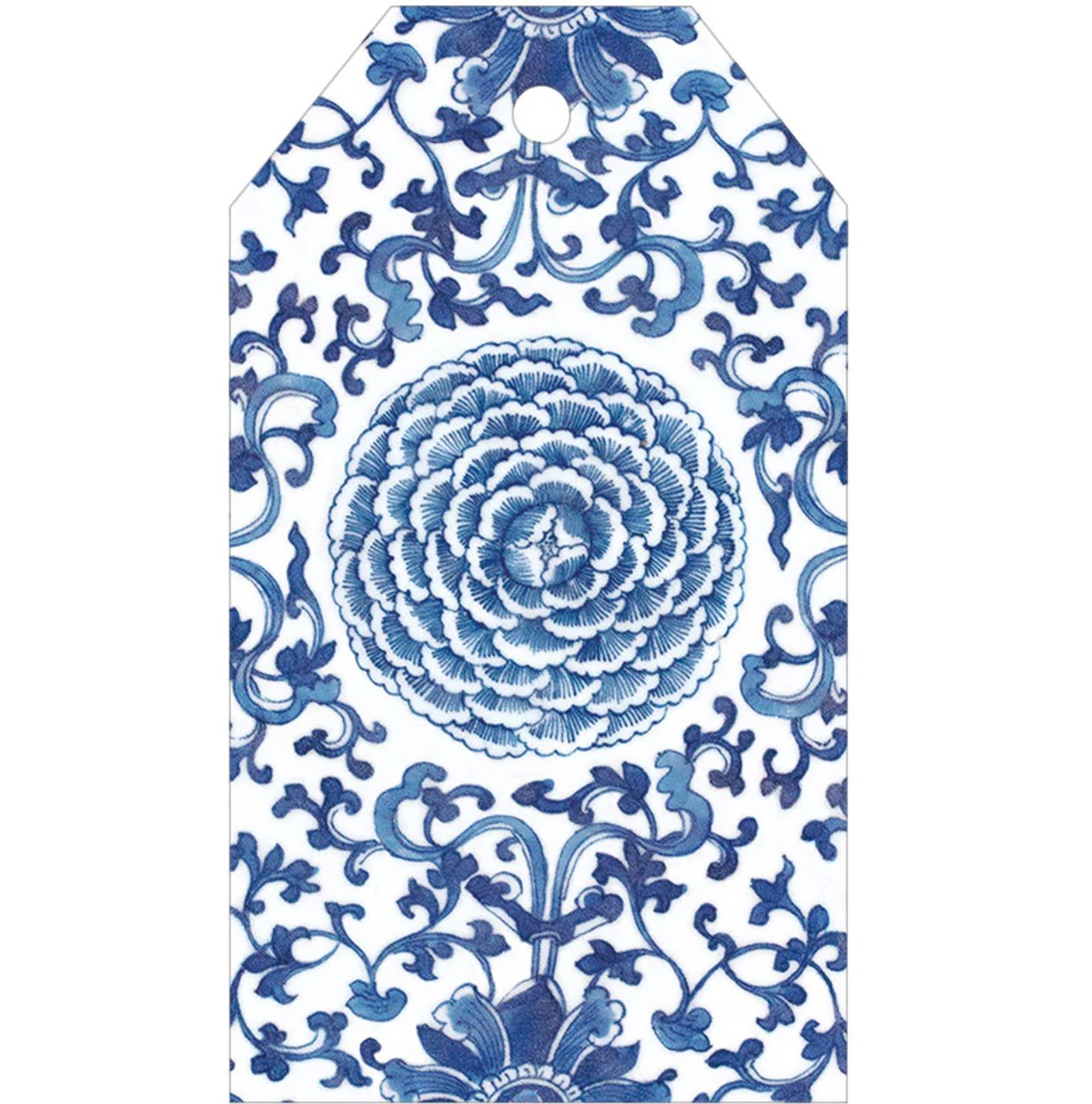 Til/fra lapper: Indigo Garden Blue/White