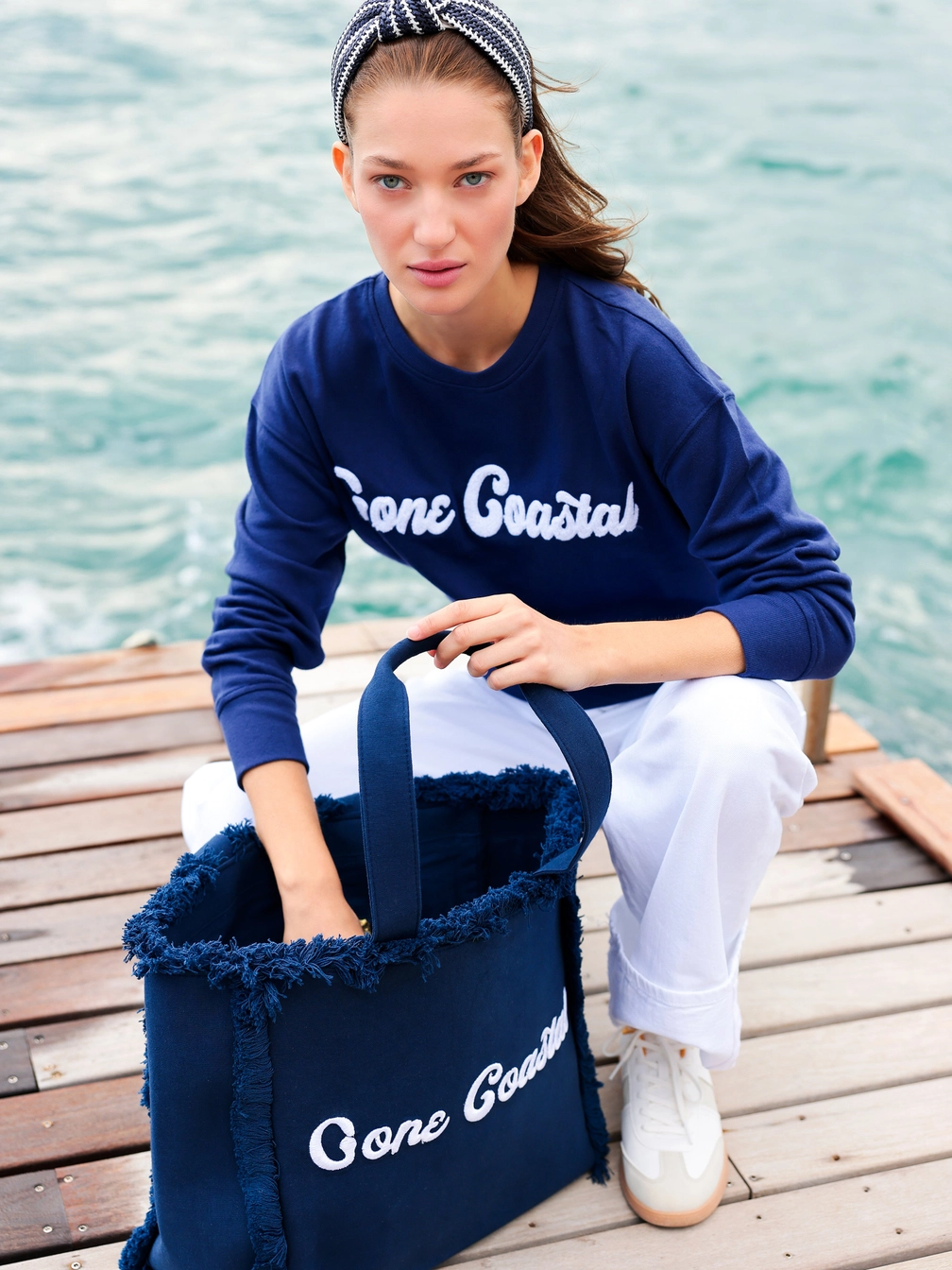 "Gone Coastal" Tote, Navy - Bilde 2