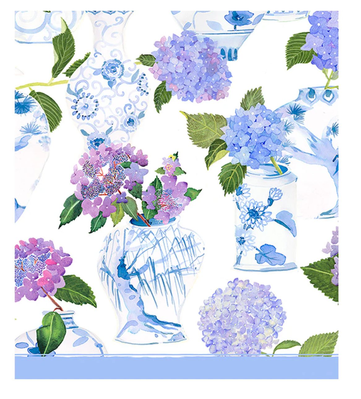 Hydrangeas and Porcelain duk