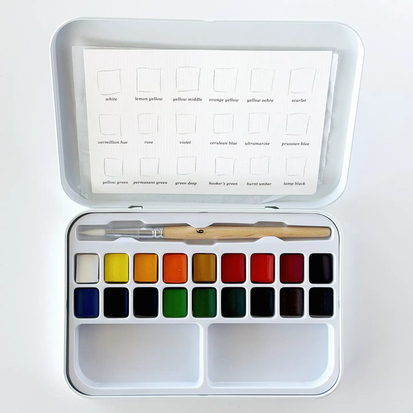 Watercolor Paint Set 18 Colors with Brush - Bilde 3