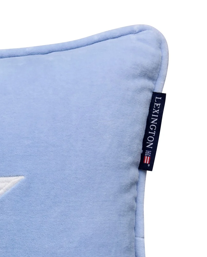 Icons kids pillow in organic cotton velvet, blue - Bilde 2