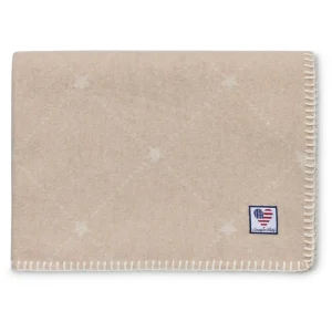 Icons baby signature star throw in recycled wool, beige