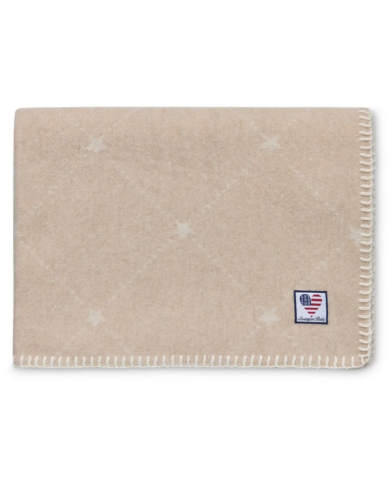 Icons baby signature star throw in recycled wool, beige