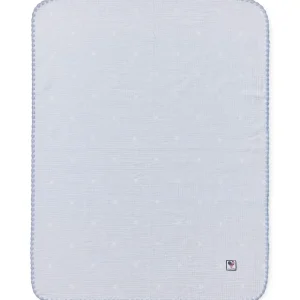 Icons baby signature star throw in organic cotton, blue