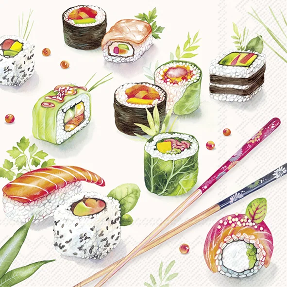 Servietter: Sushi (lunsj)