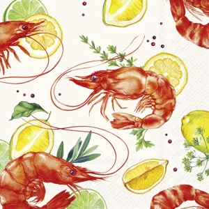 Servietter: Delicious Shrimps (lunsj)