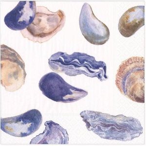 Servietter: Oyster and Mussels (kaffe)