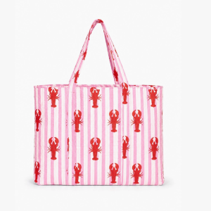 The Striped Lobster Tote, rosa