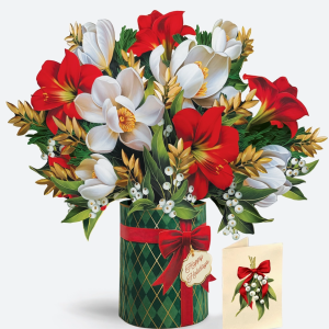 3D Julekort: Golden Mistletoe