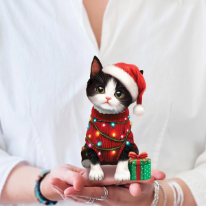 3D Julekort: Christmas Kitten
