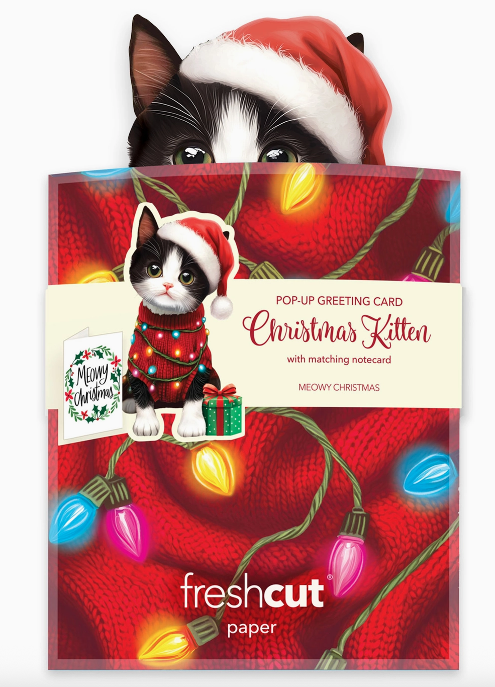 3D Julekort: Christmas Kitten - Bilde 2