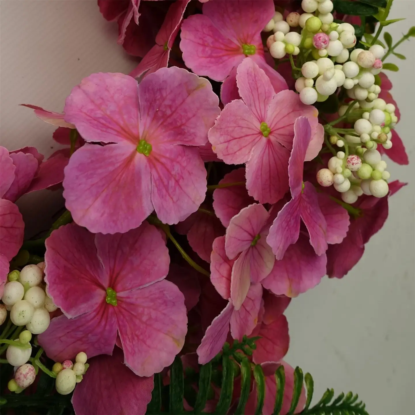 Krans med rosa hortensia - Bilde 2