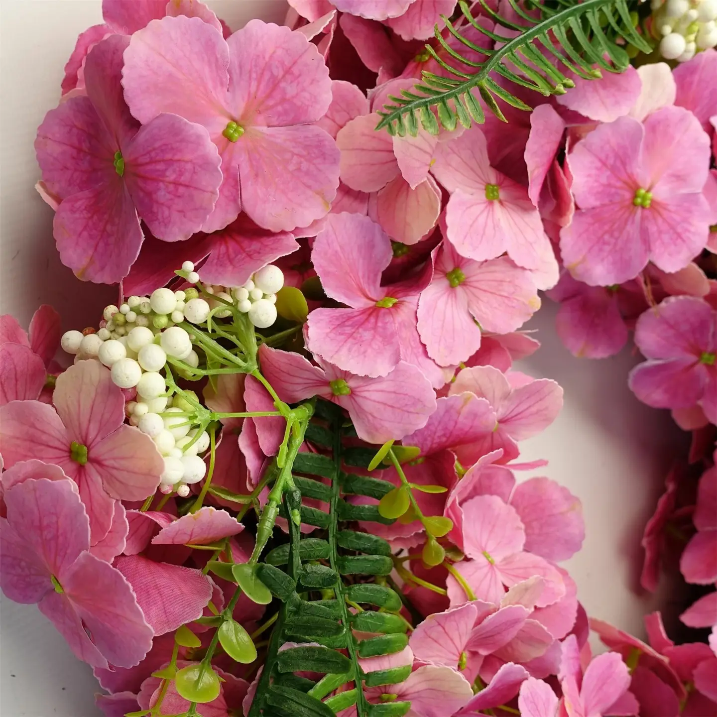 Krans med rosa hortensia - Bilde 4