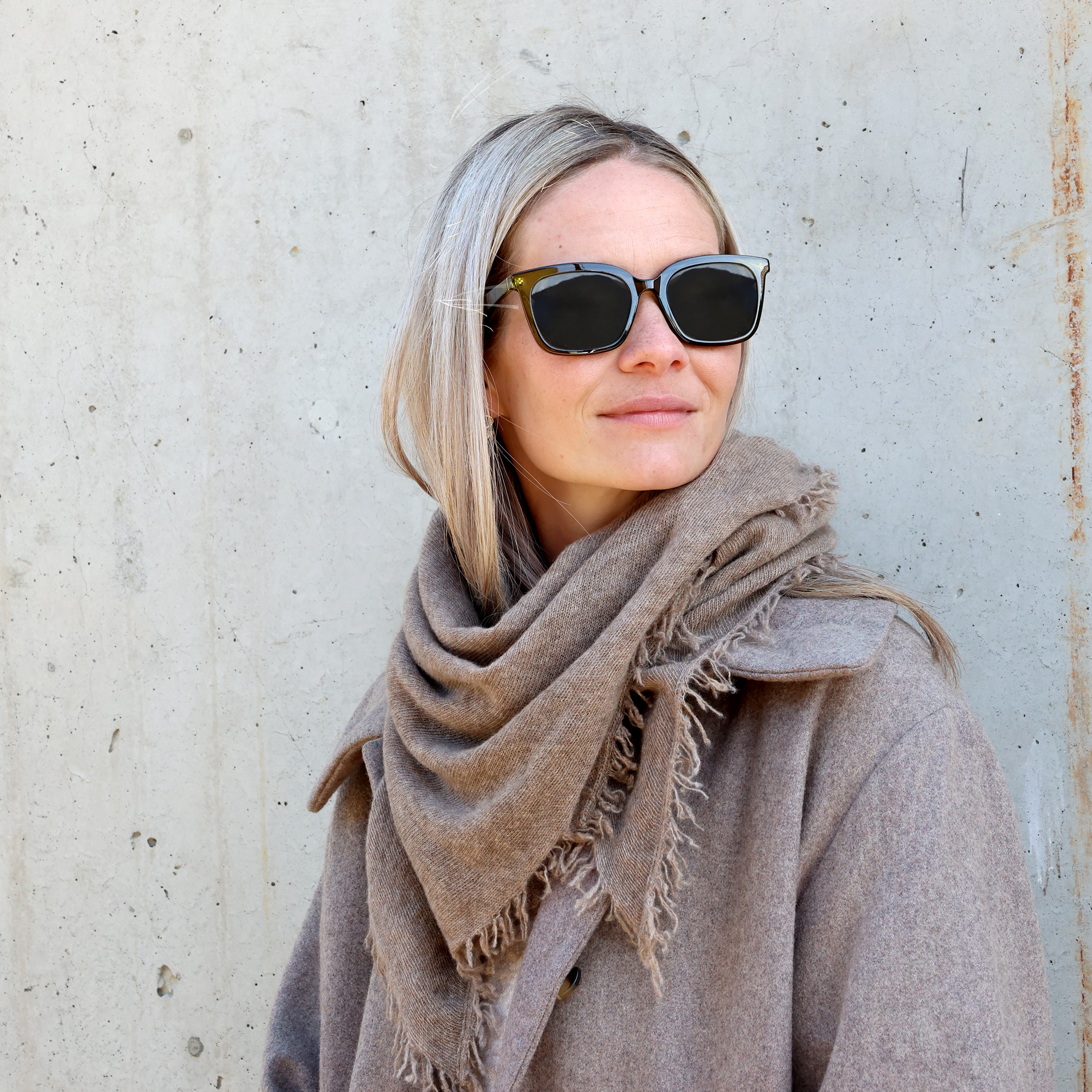2 - Cashmere sjal (latte) - Bilde 2